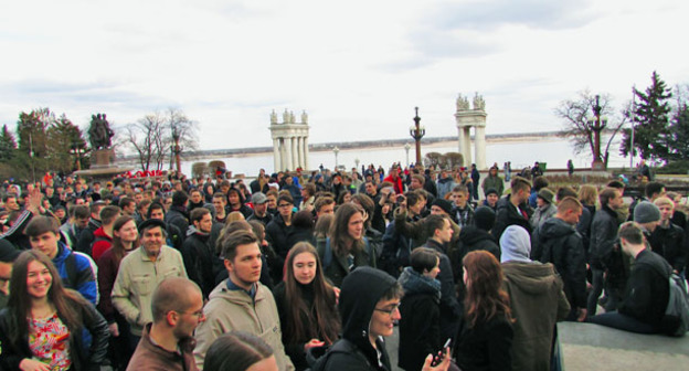 Шествие сторонников Навального. Волгоград, 26 марта 2017 г. Фото Вячеслава Ященко для "Кавказского узла"