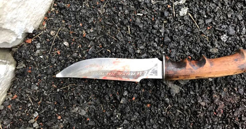 Нож, найденный на месте нападения на воинскую часть Росгвардии. Фото http://nac.gov.ru