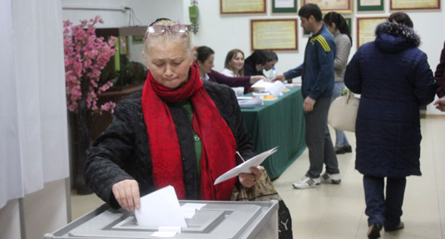 На избирательном участке в Цхинвале во время президентских выборов. 9 апреля 2017 г. Фото Алана Цхурбаева для "Кавказского узла"