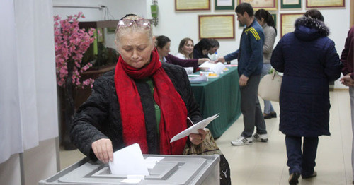 На избирательном участке в Цхинвале во время президентских выборов. 9 апреля 2017 г. Фото Алана Цхурбаева для "Кавказского узла"