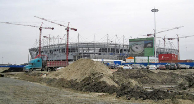 Строительство стадиона Ростов-Арена в Ростове-на-Дону. Фото Константина Волгина для "Кавказского узла"
