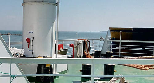 На борту судна в Керченском проливе. Фото Нины Тумановой для "Кавказского узла"