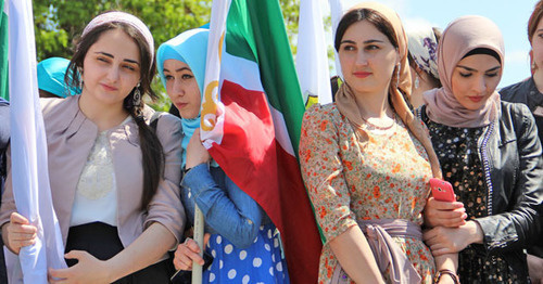 Празднование 1 мая в Грозном. 2015 г. Фото Магомеда Магомедова для "Кавказского узла"