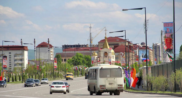 Грозный, проспект Путина. Фото магомеда Магомедова для "Кавказского узла"

