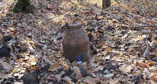 Авиабомба времен ВОВ. Фото © Пресс-служба ГУ МЧС по Краснодарскому краю