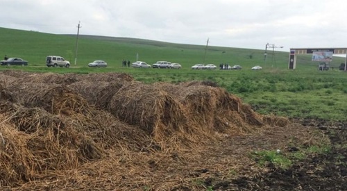 На месте нападения на контрольно-заградительный пост полиции «Малгобекский» на границе Ингушетии и Кабардино-Балкарии. Фото: http://nac.gov.ru