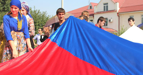Празднование Дня флага России в Грозном. Фото Магомеда Магомедова для "Кавказского узла" 