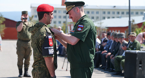 Награждение солдат и офицеров батальона военной полиции из Ингушетии. Фото Пресс-служба Главы РИ