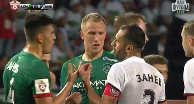 Матч "Ахмат" - "Амкар". Грозный, 17 июля 2017 г. Скриншот онлайн-трансляции