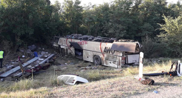 На месте ДТП в Ставропольском крае. 17 июля 2017 г. Фото: Управление ГИБДД по Ставропольскому краю