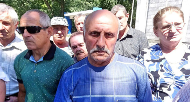 Пикет участников акции протеста шахтеров в Гуково. 19 июля 2017 г. Фото Вячеслава Прудникова для "Кавказского узла"