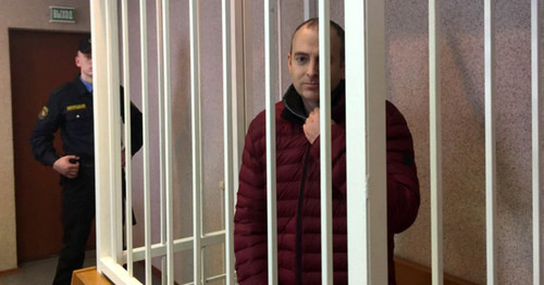 Александр Лапшин в зале суда. Фото: RFE/RL