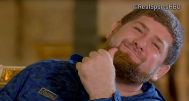 Рамзан Кадыров во время интервью телеканалу HBO. Кадр из видео HBO в https://www.youtube.com/watch?v=k9YbuWBMxh0