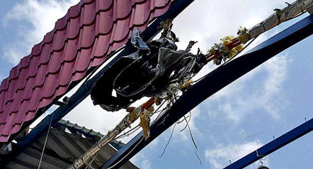 На автомобильной газозаправочной станции в городе Арташат Араратской области Армении произошел взрыв. 24 июля 2017 г. Фото: Sputnik Armenuhi Mkhoyan

