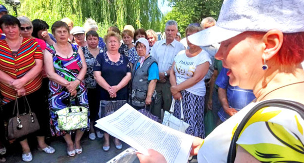 Участники акции протеста в Гуково. 19 июля 2017 г. Фото Вячеслава Прудникова для "Кавказского узла"