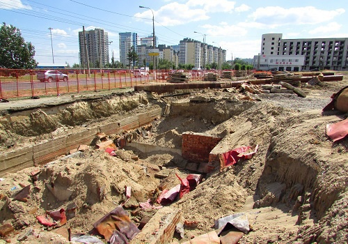 Строительная площадка на месте бывшего "Парка вдов". Фото Вячеслава Ященко для "Кавказского узла"