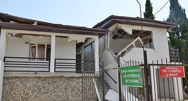 Последствия взрыва в Приморске. Сероводородный источник. 3 августа 2017 г. Фото © Sputnik. Бадрак Авидзба

