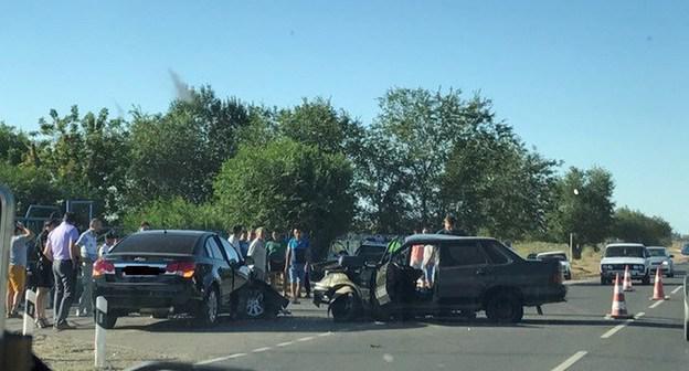 ДТП в Астрахани. Фото http://kaspyinfo.ru/ochevidcy-soobshhili-o-zhestkom-dtp-pod-astrahanju/