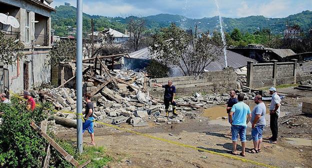 Разрушенный в результате взрыва на газозаправочной станции жилой дом. Фото © Sputnik / Seyran Baroyan

