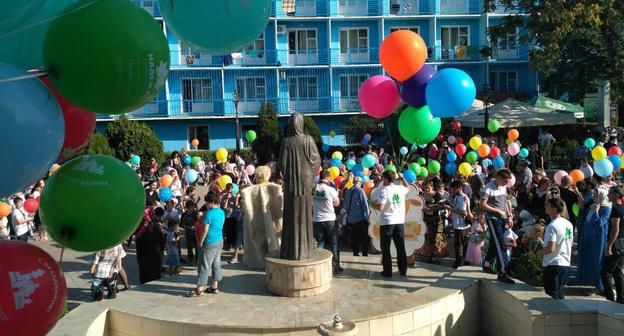 Благотворительная акция фонда "Надежда" в Дагестане. 17 сентября 2017 г. Фото Ильяса Капиева для "Кавказского узла"