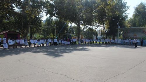 Участники протестной акции в Краснодар Фото Натальи Дорохиной для "Кавказского узла"