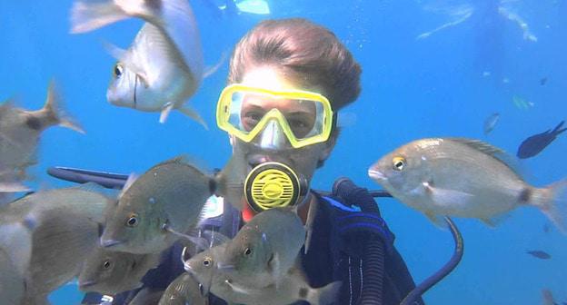 Кадр из видео дайвинг-центра "Шельф" в Геленджике  https://www.youtube.com/watch?v=2WhQHkJeqws
