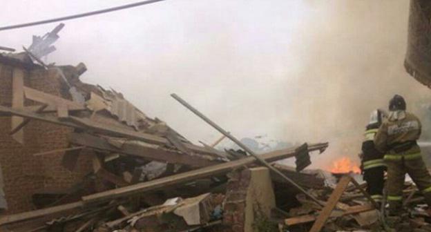 Фото, сопровождающее сообщение о разрушении домов в Урицком, опубликованное 2 октября 2017 года сообществом "Голос Дагестана" в Instagram.