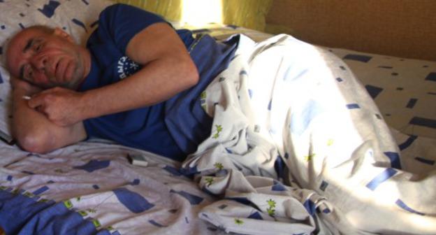 Руслан Гвашев в 21-й день голодовки. Фото: Анна Грицевич для "Кавказского узла".