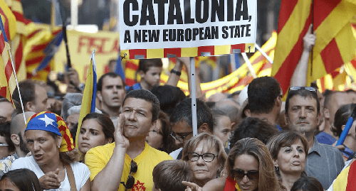 Демонстрация сторонников независимости Каталонии. Фото: Links International Journal of Socialist Renewal