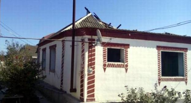 Один из домов, подорванных силовиками 1 октября 2017 года в Кизлярском районе Дагестана. Фото с сайта ПЦ "Мемориал".