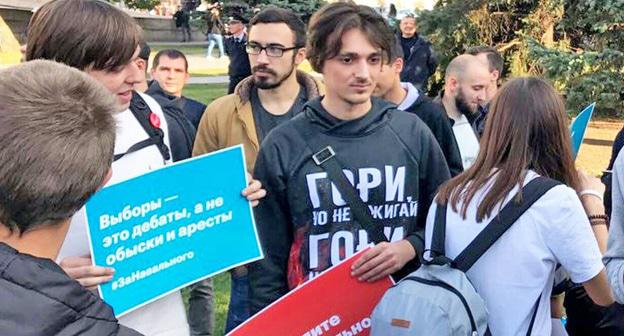 Пикет сторонников Навального в Ростове-на-Дону. 7 октября 2017 г. Фото Константина Волгина для "Кавказского узла"