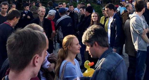 Пикет сторонников Навального в Ростове-на-Дону. 7 октября 2017 г. Фото Константина Волгина для "Кавказского узла"