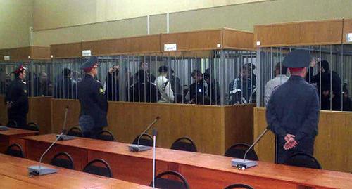 Осужденные по делу о нападении на Нальчик в зале суда. Фото корреспондента "Кавказского узла"