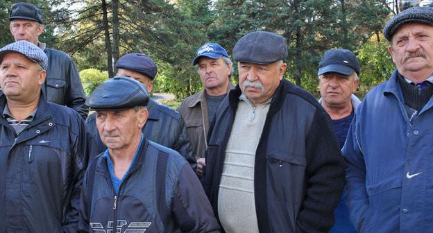 Акция протеста шахтеров в Гуково. Октябрь 2017 г. Фото Вячеслава Прудникова для "Кавказского узла"