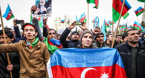 Митинг в Баку. 15 марта 2017 года. Фото Азиза Каримова для "Кавказского узла"