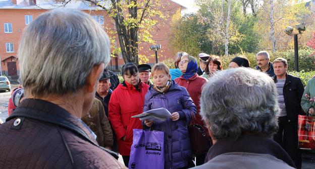 Пикет шахтеров в Гуково. 23 октября 2017 г. Фото Вячеслава Прудникова для "Кавказского узла"