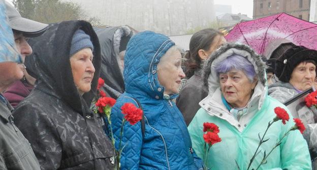 Участники митинга памяти жертв политрепрессий в Волгограде. 30 октября 2017 г. Фото Татьяны Филимоновой для "Кавказского узла"