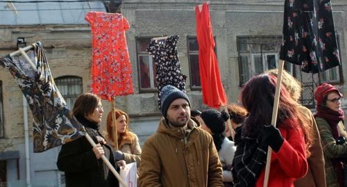 Участники акции в Грузии против насилия над женщинами. Фото "Батумелеби" для "Кавказского узла"