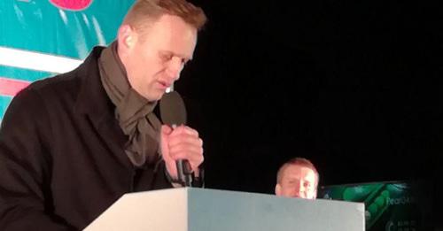 Выступление Алексея Навального на митинге. Волгоград, 10 ноября 2017 г. Фото Татьяны Филимоновой для "Кавказского узла"
