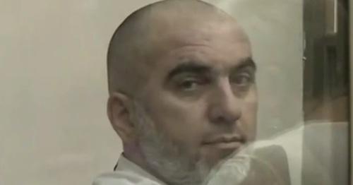 Магомед Маздаев на скамье подсудимых. Фото: скриншот видео 1tv.ru.