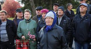 Пикет шахтеров в Гуково. 23 октября 2017 г. Фото Вячеслава Прудникова для "Кавказского узла"