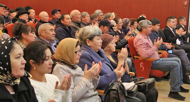 Конференция, посвященная итогам общероссийского съезда ногайского народа. Терекли-Мектеб, Дагестан, 12 ноября 2017 года. Фото предоставлено оргкомитетом съезда