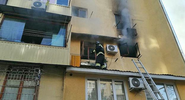 Пожар в общежитии Сочи. 14 ноября 2017 г. © Фото : ГУ МЧС по Краснодарскому краю