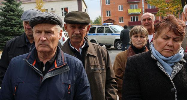 Пикет шахтеров  в Гуково. 9 октября 2017 года. Фото Вячеслава Прудникова для "Кавказского узла"