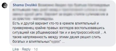 Комментарий пользователя Facebook по поводу задежания во Франции Сулеймана Керимова