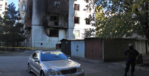 Дом, в котором были заблокированы подозреваемые в терроризме. Тбилиси, 26 ноября 2017 г. Фото Инны Кукуджановой для "Кавказского узла"