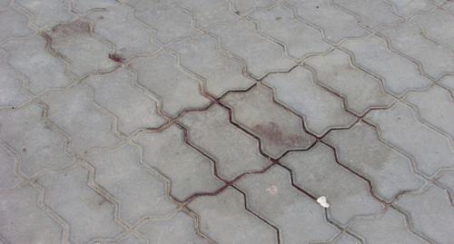  Следы крови на месте нападенияФото Вячеслава Ящено для "Кавказского узла"