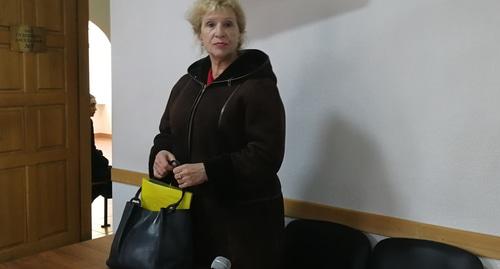 Елена Диденко за столом ответчика  Фото Светланы Кравченко для "Кавказского узла"