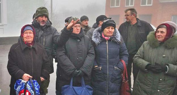 Пикет шахтеров в Гуково. 13 декабря 2017 г. Фото Вячеслава Прудникова для "Кавказского узла"