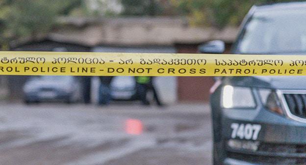 Патрульная полиция на месте преступления. Тбилиси, 13 декабря 2017 г. Фото © Sputnik / Levan Avlabreli
